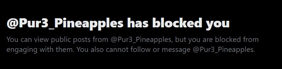 instantly blocked for this dude is guilty as sin