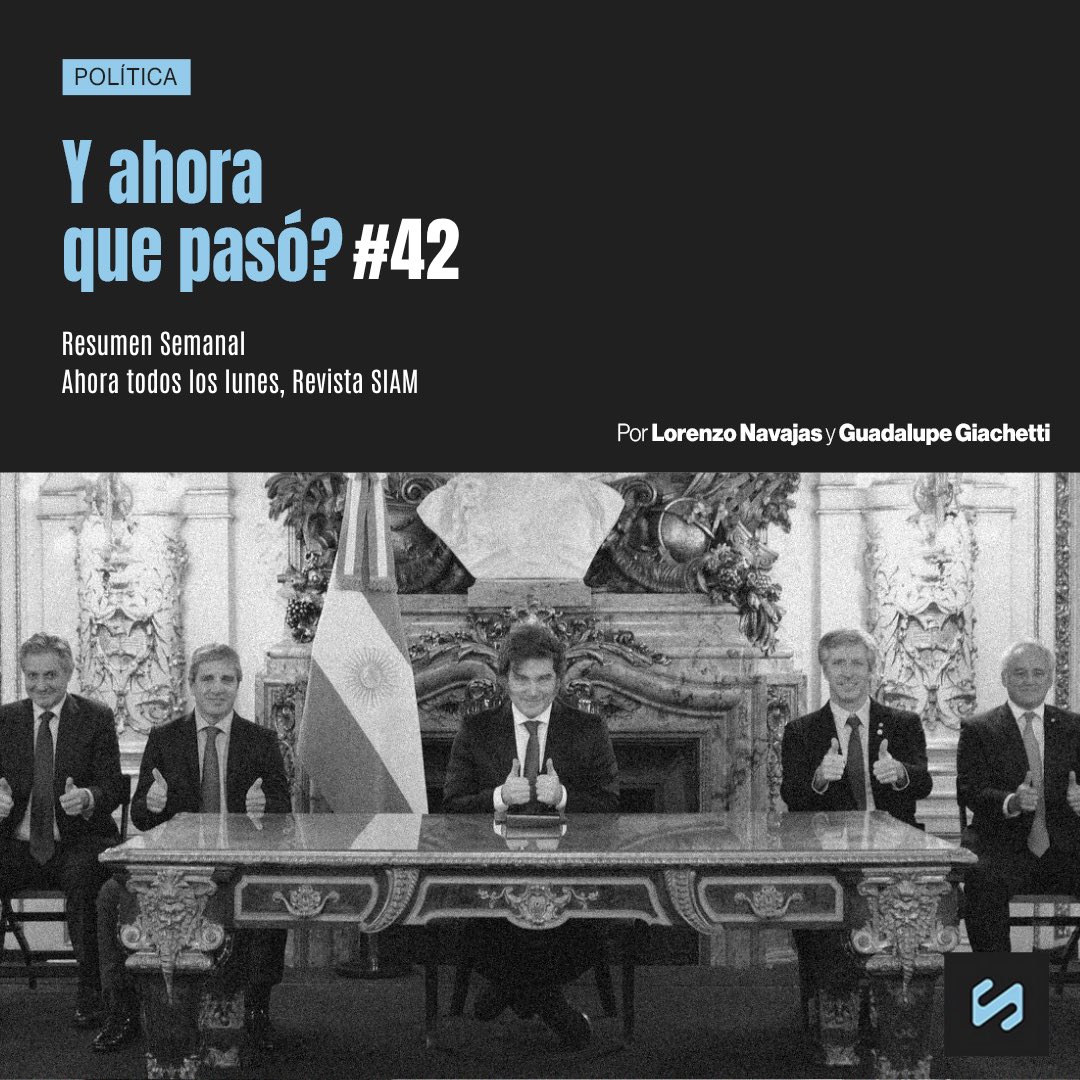 Se acerca la fecha que todos están esperando: el 26 de octubre, el día de las elecciones de medio término. Y este jueves pasado fue el reparto de cartas para esa elección, o al menos la tirada de reyes.

Por <a href="/guadigiachetti/">guadi🌞</a> y <a href="/Bladifiquese/">Fedaykin</a>
siamrevista.com/y-ahora-que-pa…