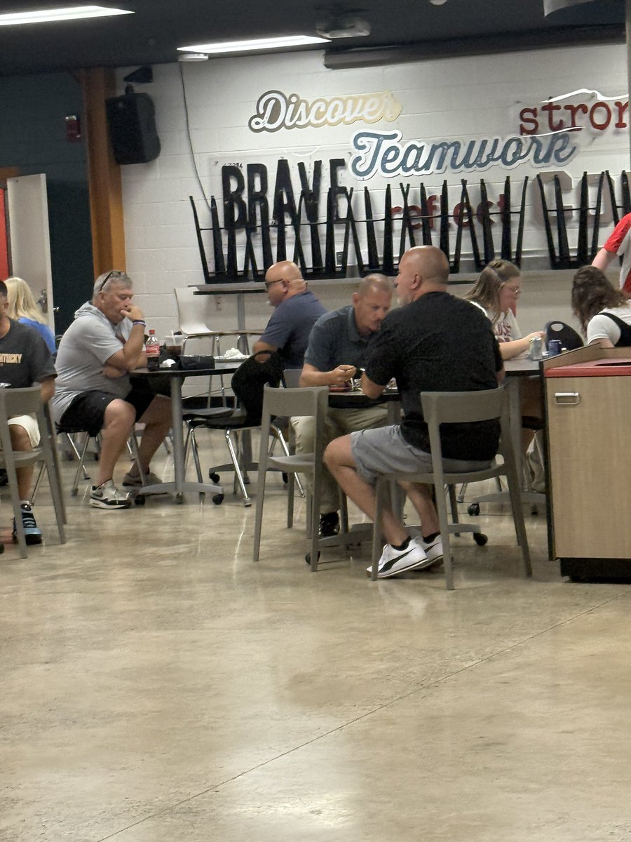 NickWilsonEdS's tweet photo. Our teachers are huddled around lunch tables, prepping for tonight’s open. 
When parents walk into those classrooms, they’ll meet teachers who feel more prepared and confident because of these lunch conversations.
Sometimes the best PD happens over good food #marigoldeffect https://t.co/UllBWfAl8B