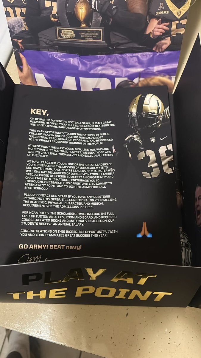 Keyshaun "KEY" Birks (@keyshaunbirks) on Twitter photo Extremely blessed to receive an official offer from <a href="/ArmyWP_Football/">Army Football</a> !!! #BeatNavy <a href="/CoachJesse18/">Jesse Chinchar</a> <a href="/CoachJohnsonSPC/">Kyler Johnson</a> <a href="/SPCBaronsFB/">SPC Baron Football</a> <a href="/SpcAthletics/">SPC Athletics</a> Extremely blessed to receive an official offer from <a href="/ArmyWP_Football/">Army Football</a> !!! #BeatNavy <a href="/CoachJesse18/">Jesse Chinchar</a> <a href="/CoachJohnsonSPC/">Kyler Johnson</a> <a href="/SPCBaronsFB/">SPC Baron Football</a> <a href="/SpcAthletics/">SPC Athletics</a>