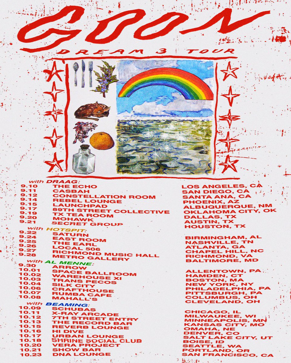 mega US tour starts in one month! get a ticket and come say hello goonisaband.com