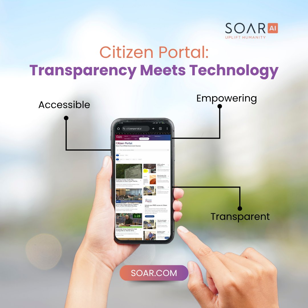 Citizen Portal brings local government to your fingertips. With AI-generated transcripts and search tools, it’s easier than ever to stay informed and involved.

🗳 Explore your civic voice → try.citizenportal.ai

#SoarWithUs #AIForGood #EmpowerCitizens