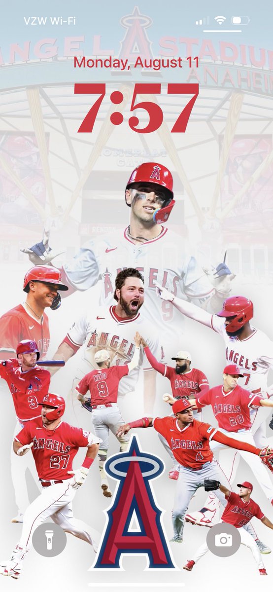 HalosAndSooners's tweet photo. Thoughts on this new Angels wallpaper i designed? https://t.co/KooGCHAlqj