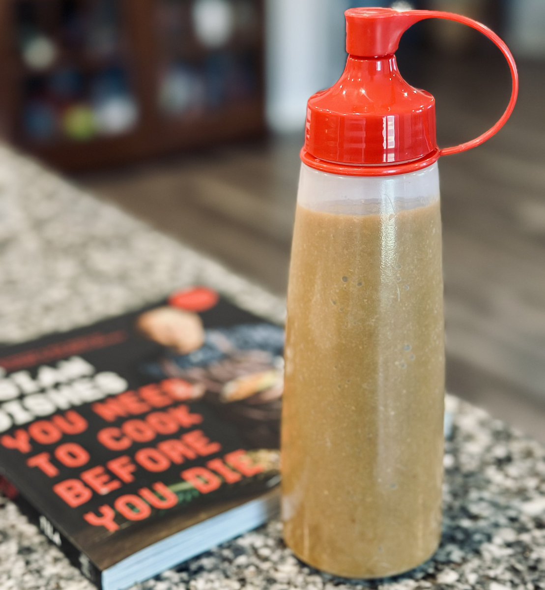 Another winner from <a href="/jettila/">Jet Tila</a>. This is his Bomb Ass Sriracha. My color is a little off as I had to use green instead of red serranos. Taste is next level. Every recipe in this book is a home run.