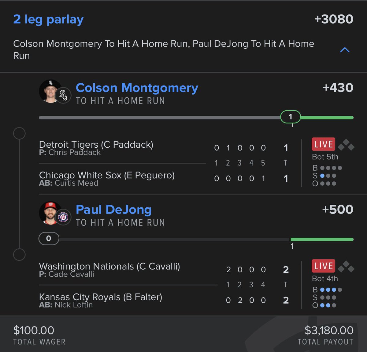 TheParlayPlug's tweet photo. Can DeJong come thru 🤨? https://t.co/nWtAt0eGTE