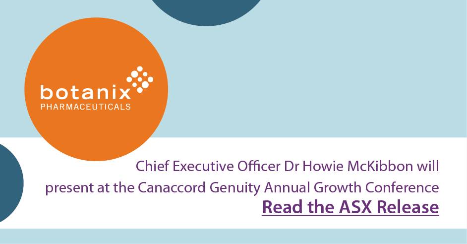 $BOT CEO Dr Howie McKibbon will present at the Canaccord Genuity Annual Growth Conference, which attracts institutional investors and features promising global growth companies, including those in healthcare. View Release bit.ly/BOT-Canaccord #ASX #dermatology #hyperhidrosis