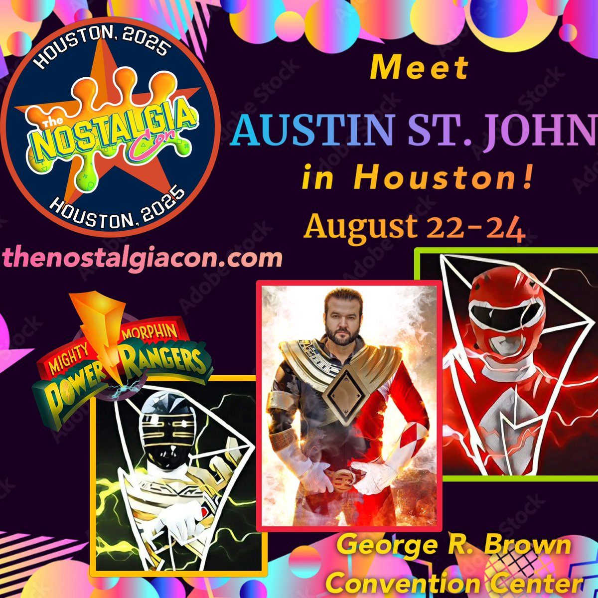 ⚡ IT’S MORPHIN’ TIME, HOUSTON! ⚡🔥

The OG Red Ranger is coming to NOSTALGIA CON @ the George R. Brown Convention Center Aug 22nd-24th! 🔥⚡

I want to hear YOUR stories! How did Power Rangers go down in your house when you were a kid?! What got you most excited about the show