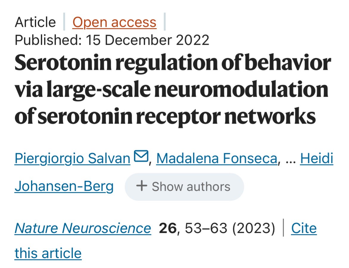 sanilrege's tweet photo. No evidence... Other than sexual function - as if sexual function doesn't involve mood, cognition, hedonic drive, aversive experience, activity dimensions? Oh dear! 🚨

How does a researcher just spew all this even though they have access to material to learn 👇

1. Serotonin is produced by a small proportion of neurons (mainly dorsal raphe) but released widely across the brain, influencing large-scale neural networks.

2. Functional connectivity of serotonin networks varies between individuals, influencing behavioural traits.

3. Two independent modes of variation are linked to:

-Impulsivity, antisocial behaviour, and aggression.
-Negative bias in reward processing, depression, and panic.

4. Serotonin modulates both behavioural inhibition and aversive processing.

5. Neuroimaging–gene mapping links specific serotonin receptor subtypes to distinct brain-wide functional circuits.

6. While receptor distribution patterns are not fully mapped, evidence shows serotonin’s roles span mood regulation, cognition, perception, and pain modulation... well beyond sexual function. 

There is more - with anti-inflammatory and immunomodulatory properties but I’ll leave it at that!