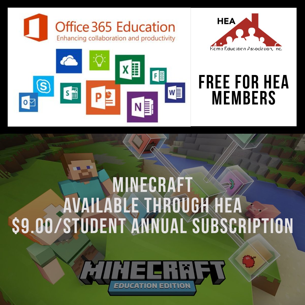 HEA_Australia's tweet photo. Build amazing worlds with Minecraft for Education. Available at HEA for $9 and receive a free subscription to MS O365 Education. Available to HEA members and their immediate family.
https://t.co/97Q7EMlNot
#technology #minecraft #fun #multisubject #education https://t.co/lPfneiLAzZ