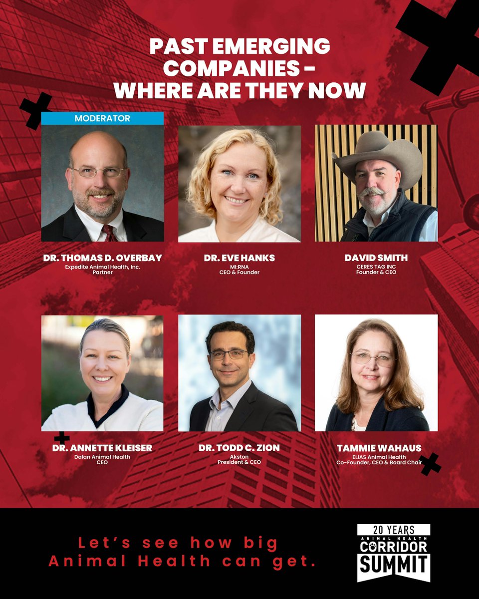 ceres_tag's tweet image. CERES TAG is proud to present that our CEO and Co-Founder will be joined by fellow industry leaders of animal health on "Past Emerging Companies" Panel.
Register today, bit.ly/4cyqsun.
#cerestag #animalhealth #ceresrancher #KansasCity