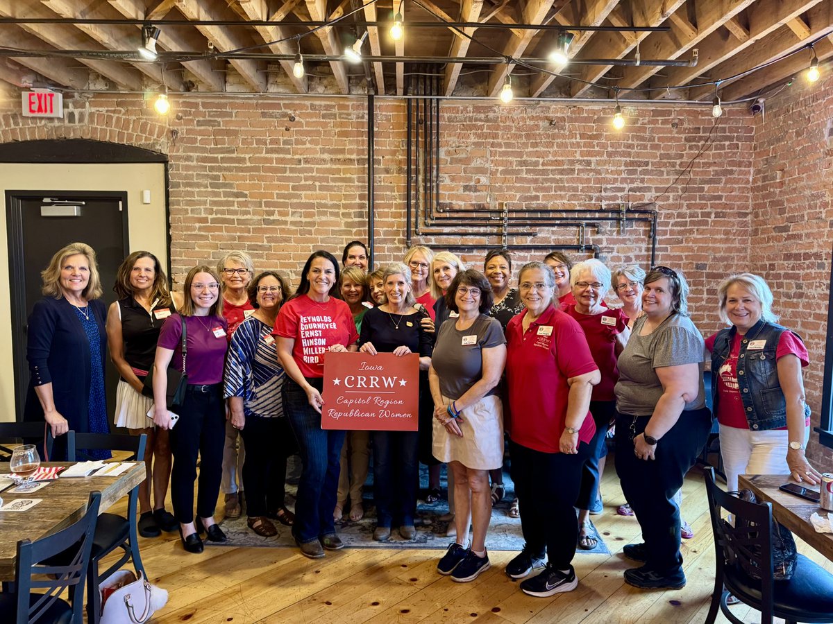 joniernst's tweet image. I had a blast visiting with the Capitol Region Republican Women this evening — keep up the momentum, ladies!