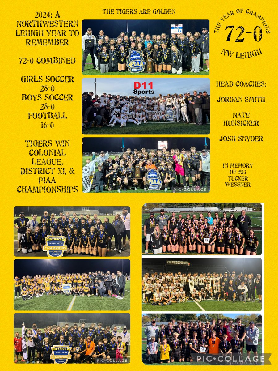 STATE CHAMPION RECOGNITION:

A year to remember for Northwestern Lehigh High School in 2024 with Boys &amp; Girls Soccer along with Football going perfect en route to three State titles. 

Tonight-the school unveiled their new State Championship Sign Display-outside of Tiger Stadium.