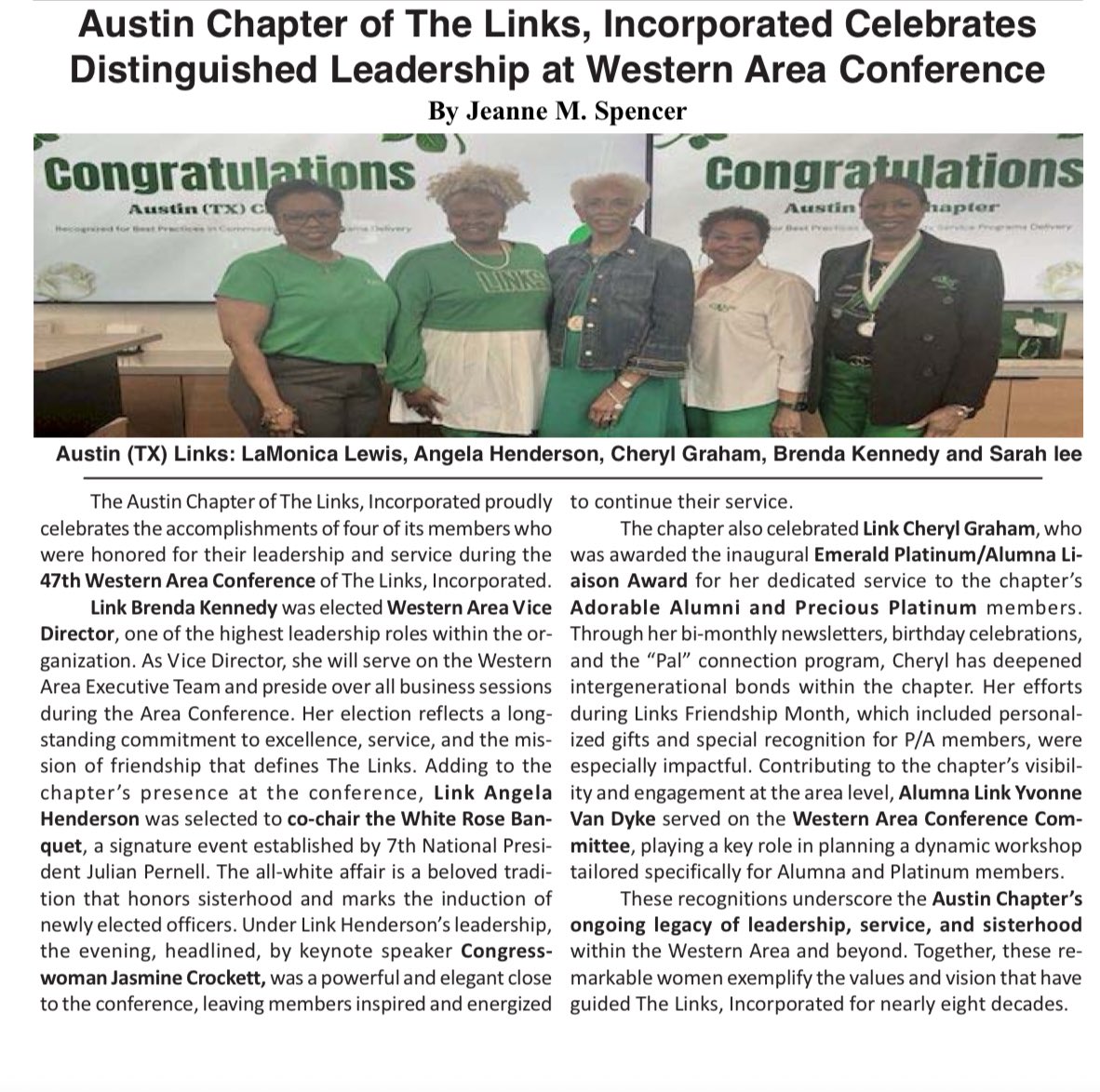 The Austin Chapter of the Links Incorporated - In the news!
 
#austinlinkschapter 
#austinlinks 
#austintxlinks 
#walinks