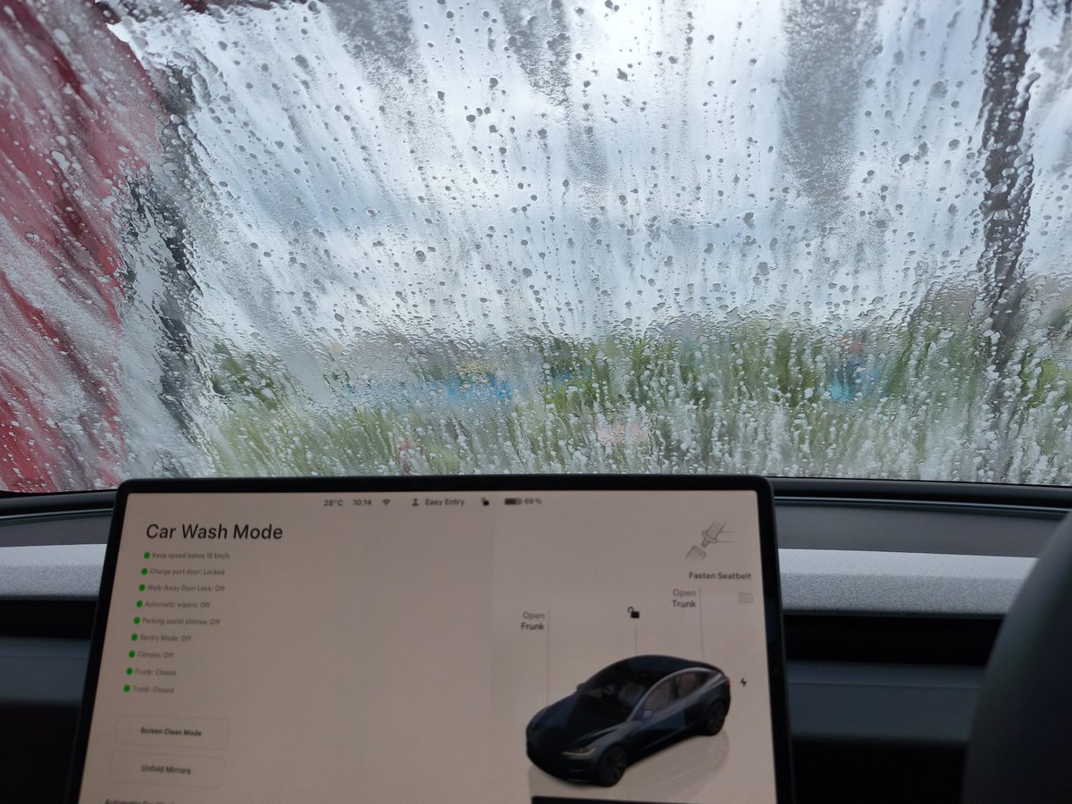 洗車モードで洗車ナウ