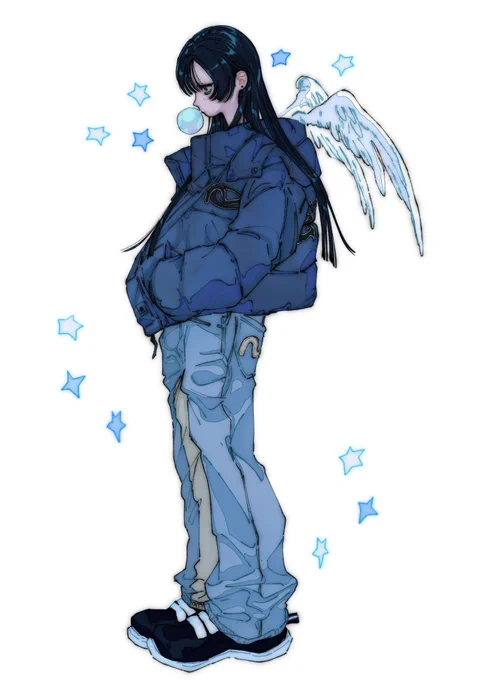 #3連休はフォロワーが増えるらしい キラメキを纏ったダウナーな女の子を描きます.