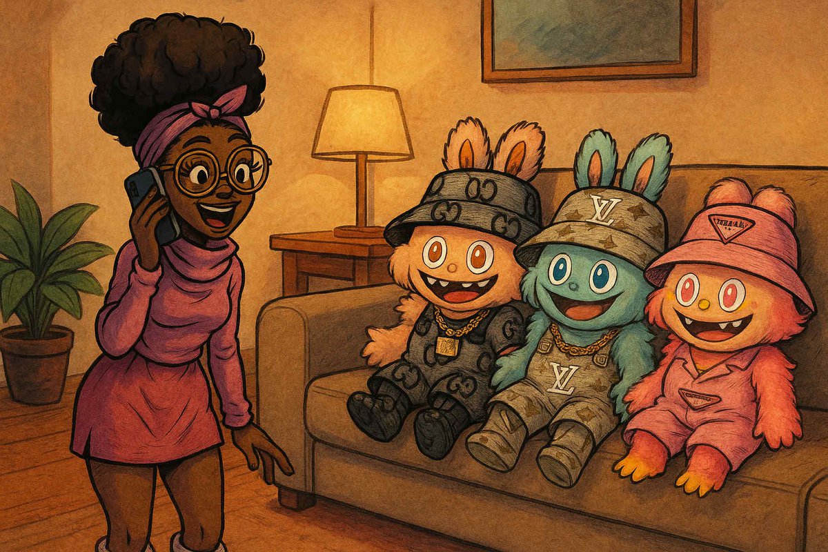 Zarli_Queen's tweet image. The news is hitting the #community about $Walter! 
Aroha and the other #LabubuOnSol have just found out 👀