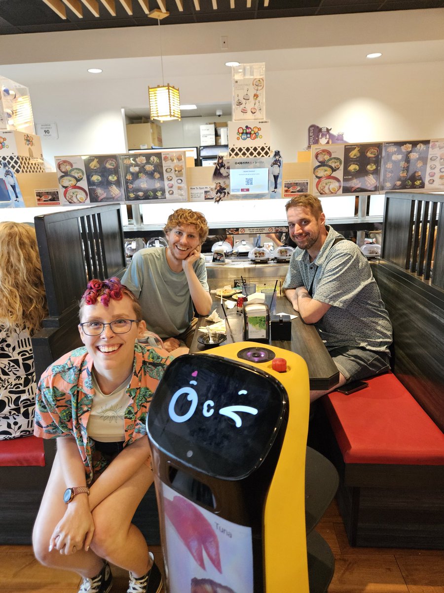 Revolving sushi with my new bestie
