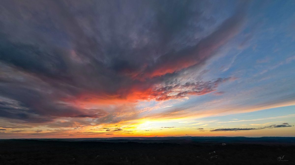 GeologistTony's tweet photo. Panoramic Sunset Pics from Oak Mountain Area 8-11-2025 from my drone.  @spann