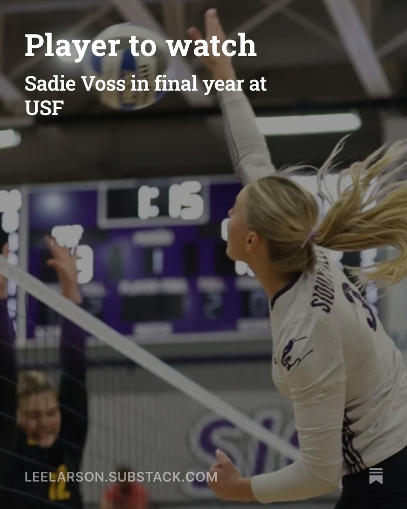 Sadie Voss is Player to Watch in NSIC volleyball.
open.substack.com/pub/leelarson/…