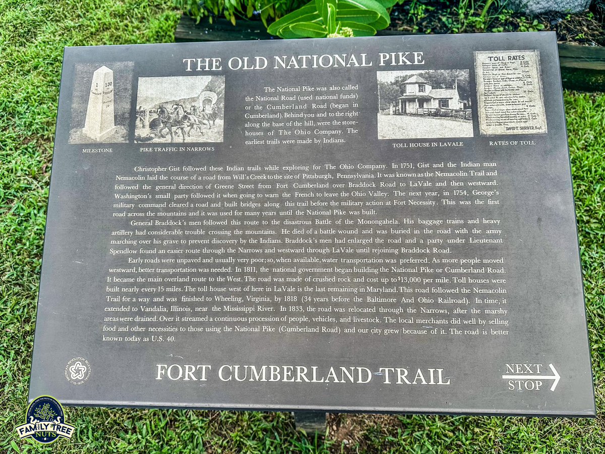 FamilyTreeNuts1's tweet photo. 🇺🇸 🛣️ Beginning of the National Road, Cumberland, Maryland 

#nationalroad #history #Ancestry #genealogy #AmericanHistory #ushistory #FamilyTreeNuts https://t.co/pnLdzclMr2