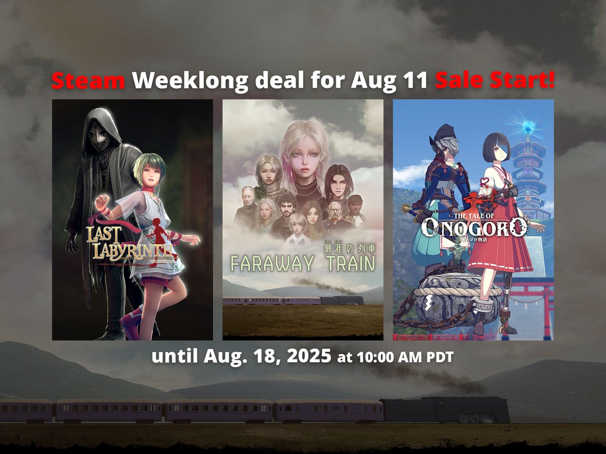 [Sale]Steam Weeklong deal for Aug 11 Sale 開催！
『オノゴロ物語 ～The Tale of Onogoro～』がSteam Storeで✨お買い得✨
📌2025年8月19日 02:00 JSTまで
詳細 ▶️ store.steampowered.com/app/2023880/_T…
