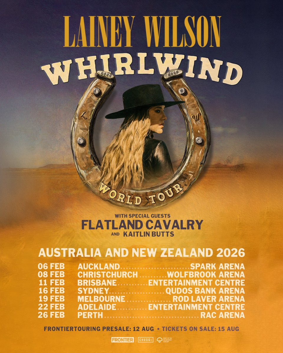 Chugg Entertainment (@chuggent) on Twitter photo PRESALE ON TODAY ❤️ The Frontier Member presale for <a href="/laineywilson/">Lainey Wilson</a> is running from 1pm local time for 71 hours (or until presale allocation exhausted)!
🎫 chuggentertainment.com/laineywilson PRESALE ON TODAY ❤️ The Frontier Member presale for <a href="/laineywilson/">Lainey Wilson</a> is running from 1pm local time for 71 hours (or until presale allocation exhausted)!
🎫 chuggentertainment.com/laineywilson