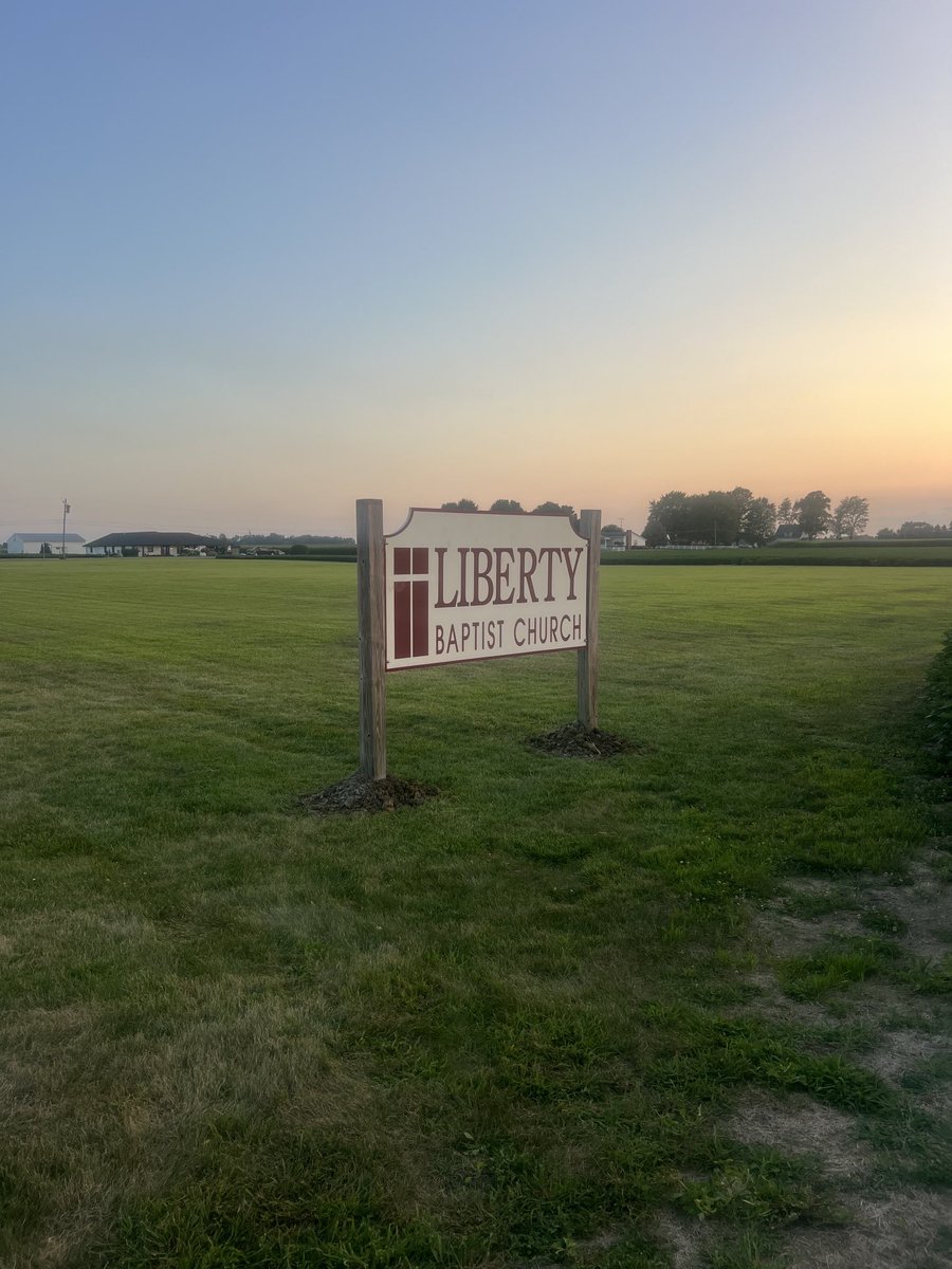 Soccer field going in at Liberty Baptist.  We repurposed our old Liberty sign to be on the north end of the field.  Field is being striped tomorrow.