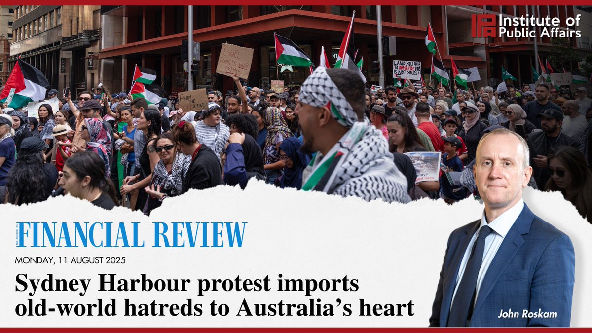 Institute of Public Affairs (@theipa) on Twitter photo “There is the risk that Australian legal processes become the venue for litigating opinions about overseas conflicts.”
In today’s <a href="/FinancialReview/">Financial Review</a>, John Roskam writes how laws aimed at punishing racial hatred will instead perpetuate political and social conflict.
Read more: “There is the risk that Australian legal processes become the venue for litigating opinions about overseas conflicts.”
In today’s <a href="/FinancialReview/">Financial Review</a>, John Roskam writes how laws aimed at punishing racial hatred will instead perpetuate political and social conflict.
Read more: