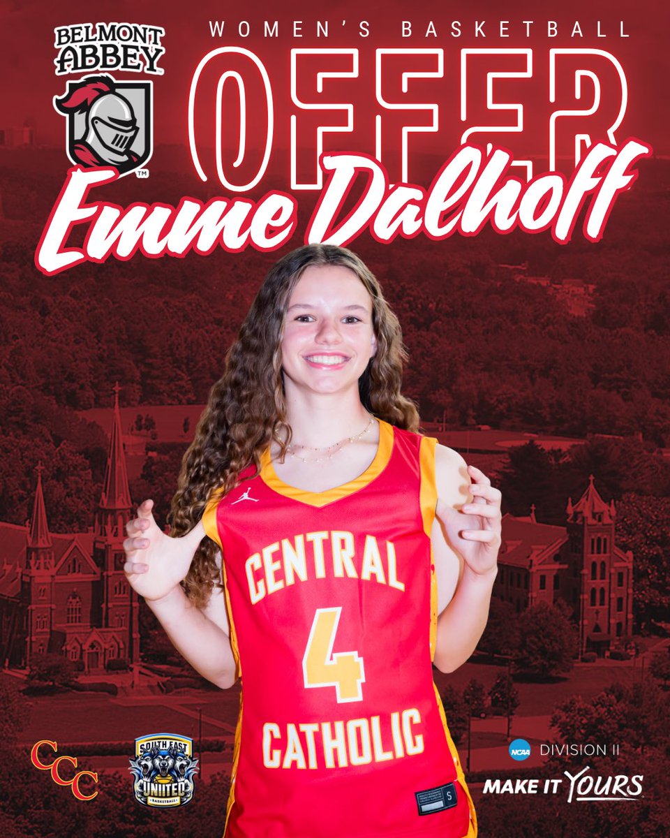 Emily Dalhoff (@dalhoffemily04) on Twitter photo After a great conversation with Coach Lusk, I am blessed to receive an offer to continue my academic and athletic career at Belmont Abbey College. Thank you to Coach Lusk and Coach Gonyo for believing in me. #raisethered
<a href="/CoachKimLusk/">Kim Lusk</a> <a href="/sierra_gonyo/">Sierra (Gonyo) Harjo</a> <a href="/AbbeyWBB/">Belmont Abbey Women's Basketball</a> After a great conversation with Coach Lusk, I am blessed to receive an offer to continue my academic and athletic career at Belmont Abbey College. Thank you to Coach Lusk and Coach Gonyo for believing in me. #raisethered
<a href="/CoachKimLusk/">Kim Lusk</a> <a href="/sierra_gonyo/">Sierra (Gonyo) Harjo</a> <a href="/AbbeyWBB/">Belmont Abbey Women's Basketball</a>