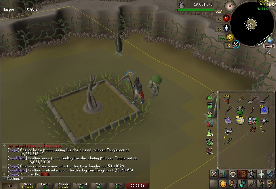 Tangleroot from hespori lol