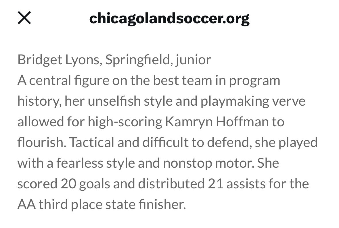 bridgetlyons_08's tweet photo. Thanks for recognition, great group of girls on the list.  Fun season playing the game I ❤️! @Channel1450com https://t.co/E9eTNhDYDl