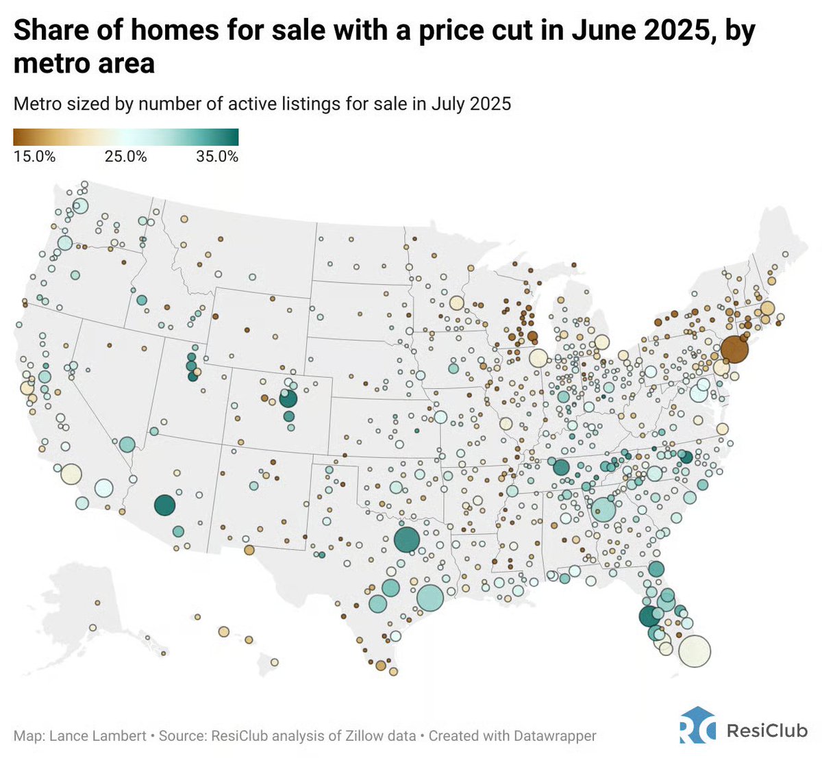 Share of homes with a price cut

Interactive link: datawrapper.de/_/jWijp/