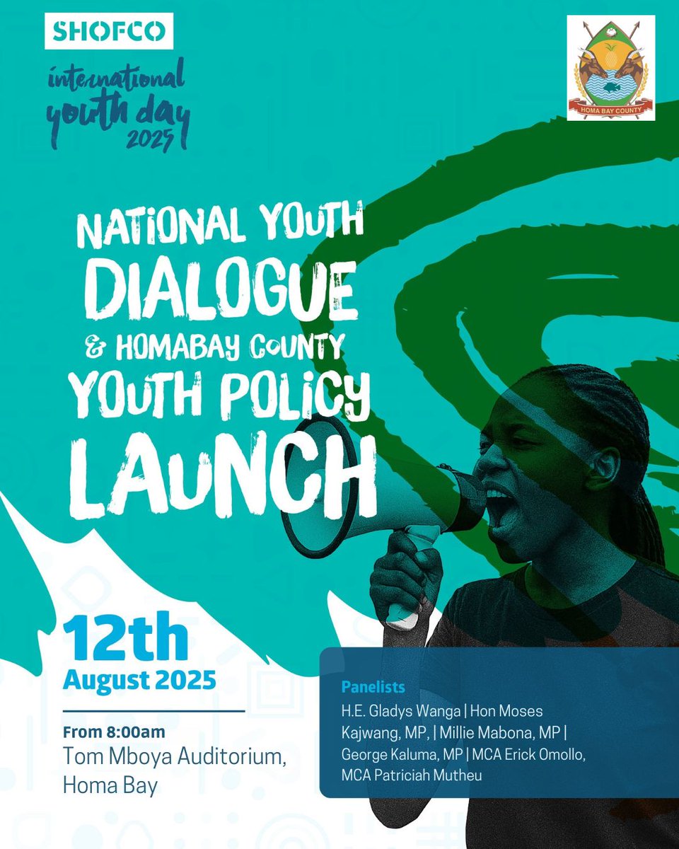 Happy 𝐘𝐨𝐮𝐭𝐡 𝐃𝐚𝐲 𝟐𝟎𝟐𝟓! In addition to the National Youth Dialogue we are hosting in partnership with the Homa Bay County Government, we will also take part in the launch of the Homa Bay County Youth Policy. #MFVoicesofImpact #YouthDay2025 #MastercardFoundation