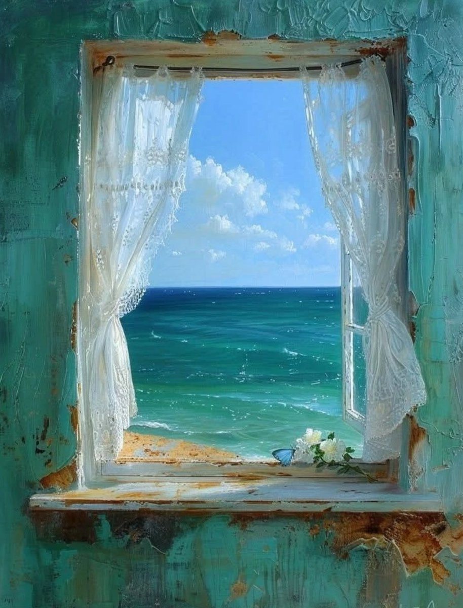 . 

Remember, we always need at least a hypothetical window overlooking the sea

An opening vision into another dimension, synchronized with the rhythm of our breathing