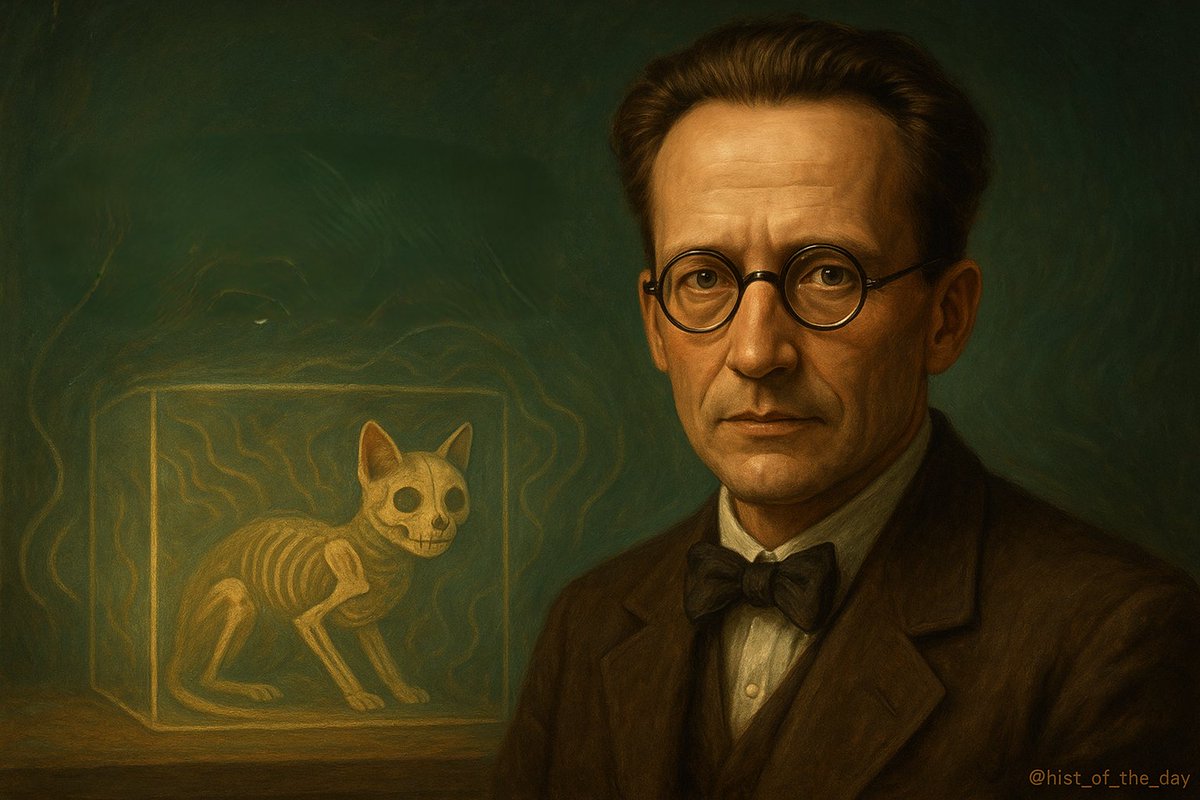 #OnThisDay August 12, 1887, Erwin Schrödinger was born in Vienna, Austria.
A giant of quantum mechanics, his ideas changed how we understand reality at the smallest scales.
And yes, he’s the mind behind that famous cat 🐱.
Let’s explore his story… 🧵