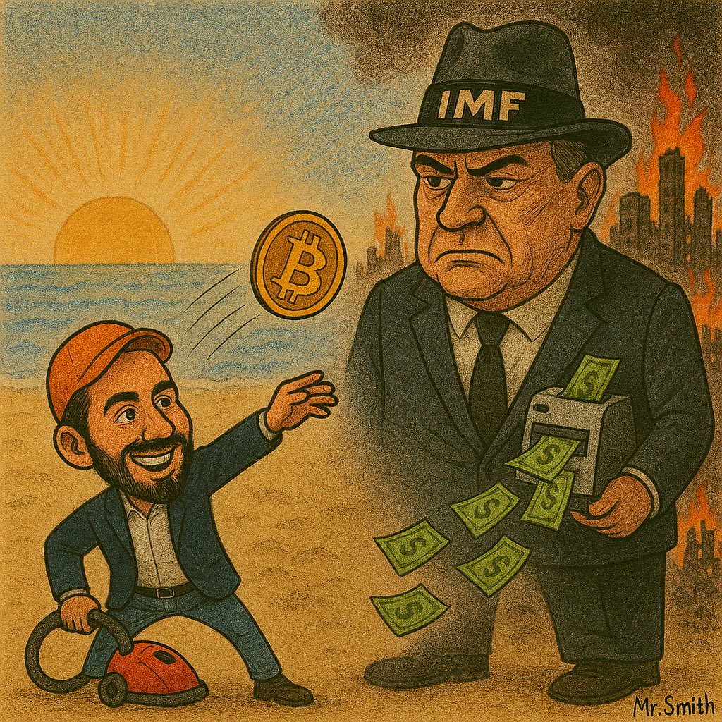 #bitcoin <a href="/nayibbukele/">Nayib Bukele</a> the legend takes on <a href="/IMFNews/">IMF</a> 
#bitcoincartoon 
#anewdawn 

<a href="/maxkeiser/">Max Keiser</a> 👊🏼