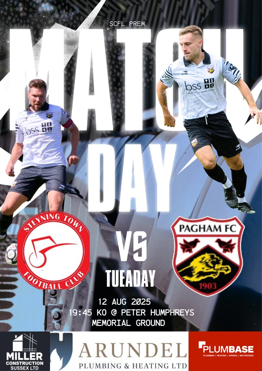 🦁 Lions Away Day Alert 🦁 
Tonight, the boys from Pagham march into battle against many people’s league favourites Steyning Town.

Travelling Fans 

🏟️ The Peter Humphrey’s Memorial Ground BN44 3RQ 
⏰ 7:45pm KO
🎟️ £10 | £5