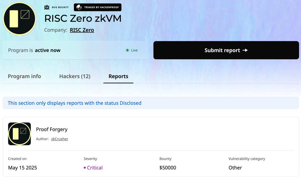 One thing I like about <a href="/RiscZero/">RISC Zero</a> and <a href="/boundless_xyz/">Boundless</a> is that they truly care about security.

In May 2024, RISC Zero published a blog article verifying that they can pass "The Rekt Test".
This test is a security questionnaire created in collaboration with various security experts,
