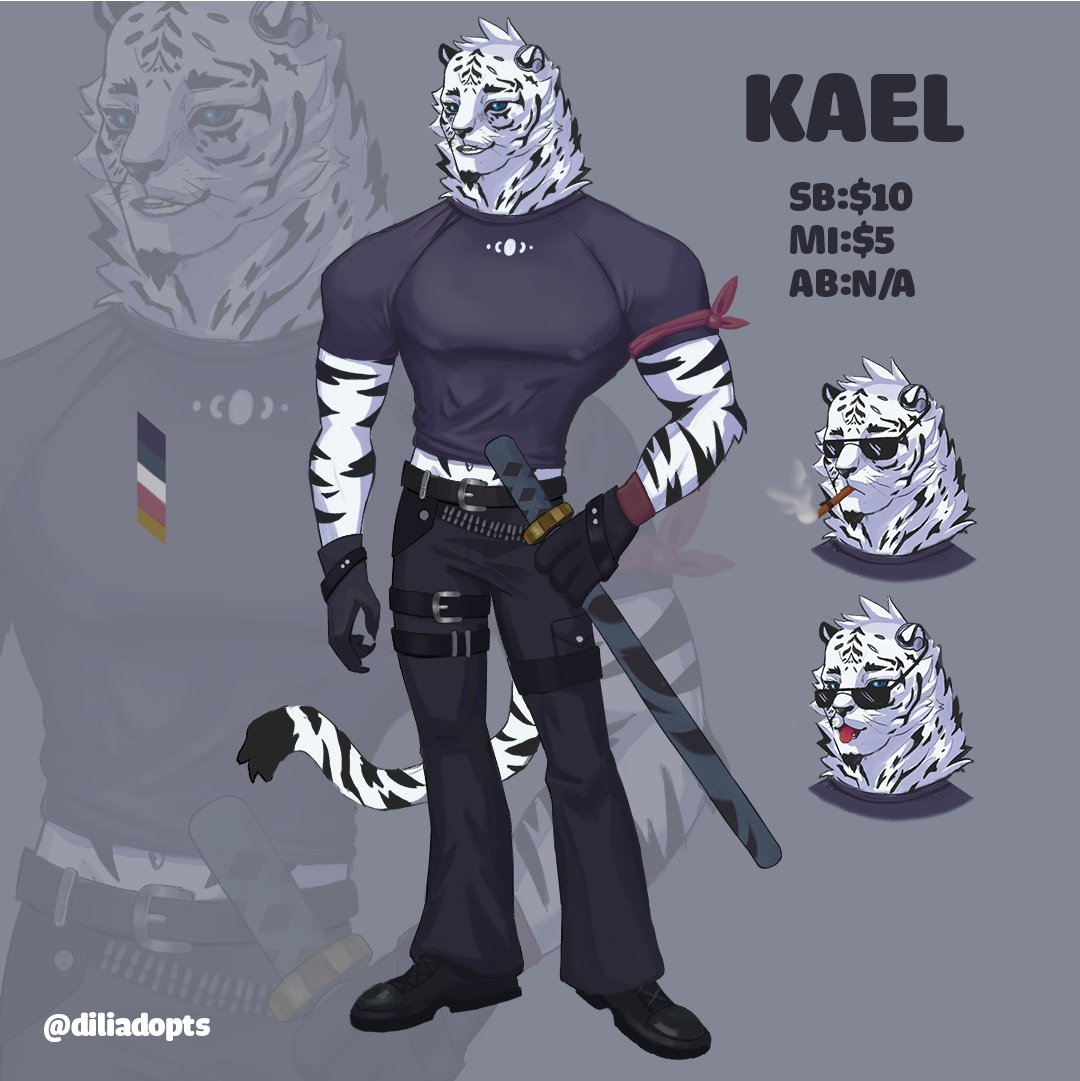 Diliadopts's tweet photo. AUCTION: Kael – White Tiger Bodyguard 🐅💼
Cold gaze. Deadly skills. Fierce loyalty. Will you be the one he protects?
SB: $10 | AB: N/A
Comment to bidden!
#Adoptables #FurryAdopt #CharacterDesign #TigerCharacter #KaelTheBodyguard #FurryOC #OCForSale #CharacterAuction #SexyOC https://t.co/bgKX0pSDlR