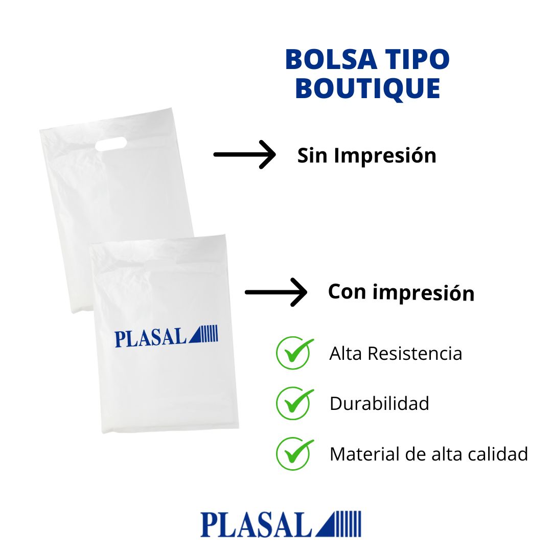 Eleva la imagen de tu marca con nuestras bolsas tipo boutique!
Con o sin impresión, garantizamos alta resistencia, durabilidad y materiales de alta calidad.

#Plasal #Empaquepersonalizado