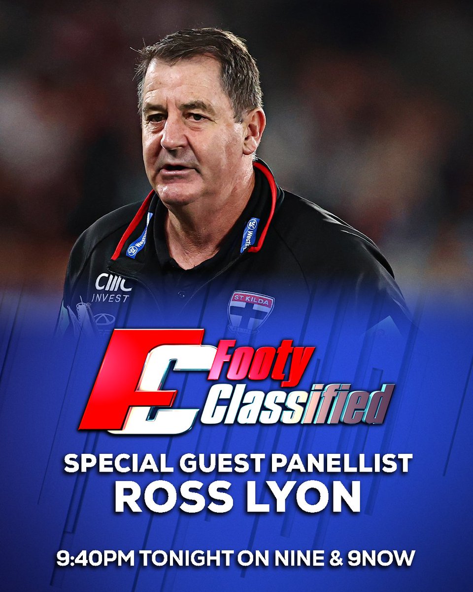 With speculation over the futures of star Saints, the club's campaign against the academies and father-son rule, and more - Ross the Boss joins us TONIGHT on #9FootyClassified! 🍿

9:40pm on Nine &amp; 9Now 📺