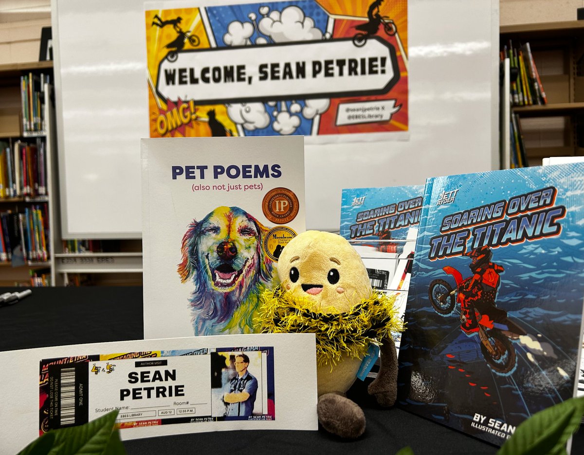 Benny the Bean has his ticket for the <a href="/EBESBees/">Ewa Beach Elementary</a> Sean Petrie visit on Tuesday! Selected students in grs 2 thru 5 will have a chance to win an autographed book and/or Amazon gift card!  Great job everyone for logging your minutes on #Beanstack &amp; winning this awesome visit!