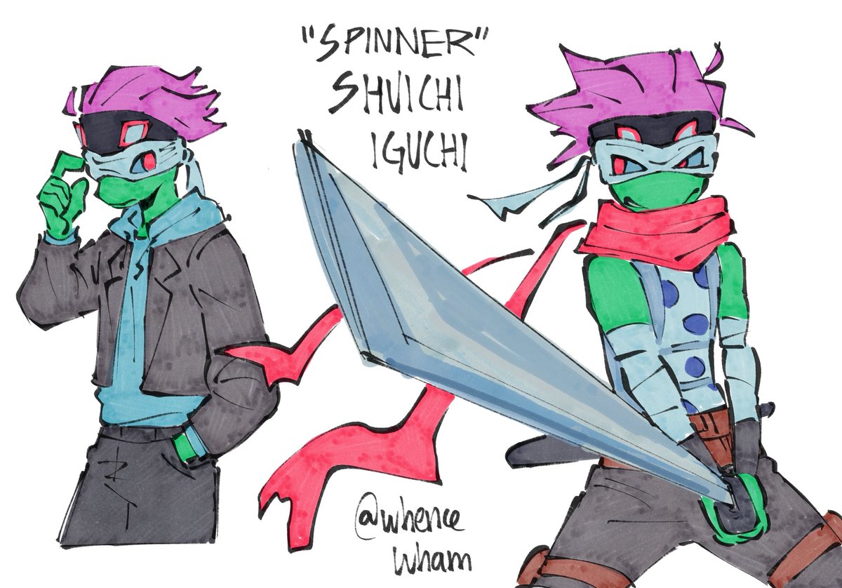 whencewham's tweet image. his scarf is always my favorite thing to draw #spinner #mha (2/6)