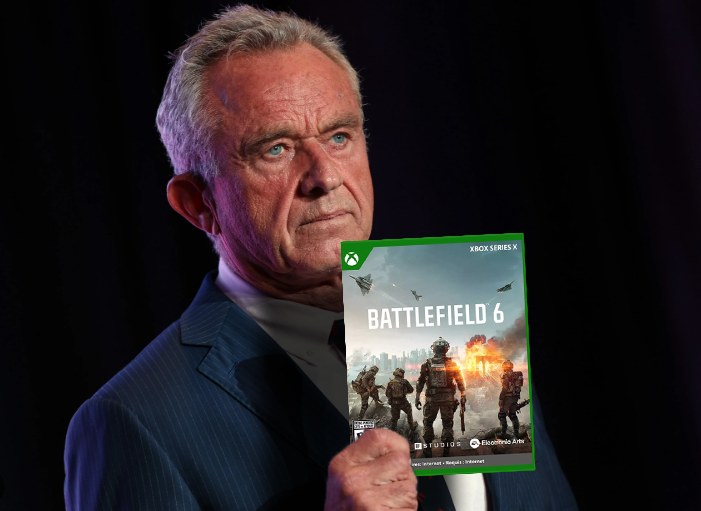 BattlefieldFax's tweet photo. Report: RFK Jr. reportedly considering a ban on #Battlefield 6 following the wildly-successful open beta. He calls the game "dangerously addictive" and "a threat to childhood fitness." https://t.co/JT39ZsleeC