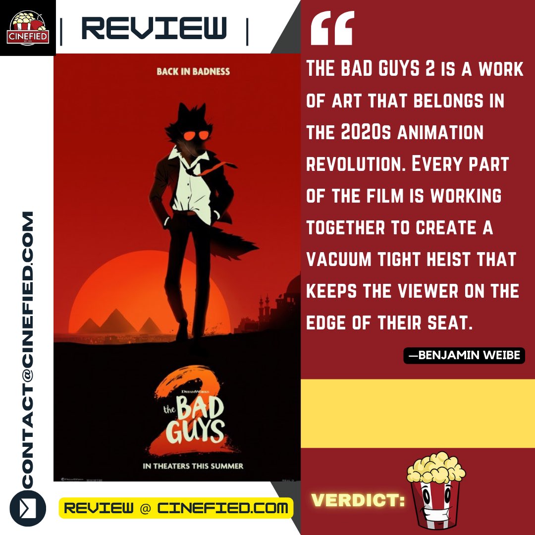 READ Our Movie Review @ Cinefied.com: cinefied.com/thebadguys2mov…

[ #TheBadGuys2 <a href="/Dreamworks/">DreamWorks Animation</a> <a href="/UniversalPics/">Universal Pictures</a> ]