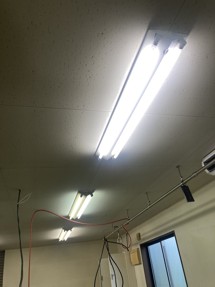 蛍光管は昨日綺麗にしてもらったらとても明るくなったので、欲を出して本体も清掃。綺麗！明るい！