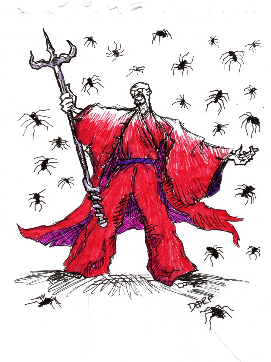 🕷️🕷️🕷️RAIN OF SPIDERS 🕷️🕷️🕷️
Gary drawing I did during QuakeCon art therapy session in Dave's suite