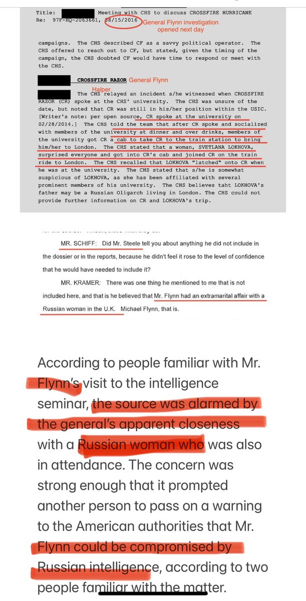 For years, I have been telling you it was Schiff and Swalwell who leaked false classified information about Gen Flynn and "affair with a Russian spy" that the CIA falsely portrayed me as.
Schiff has deliberately read the lies about me and Gen Flynn planted by CIA operative Halper