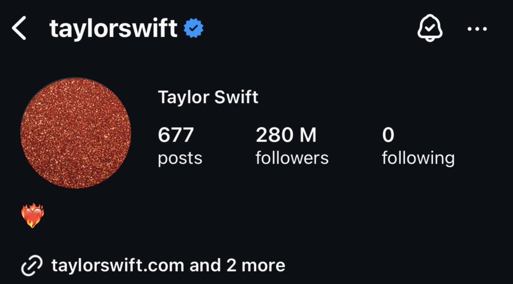🚨 TAYLOR SWIFT HAS UPDATED HER INSTAGRAM ❤️‍🔥