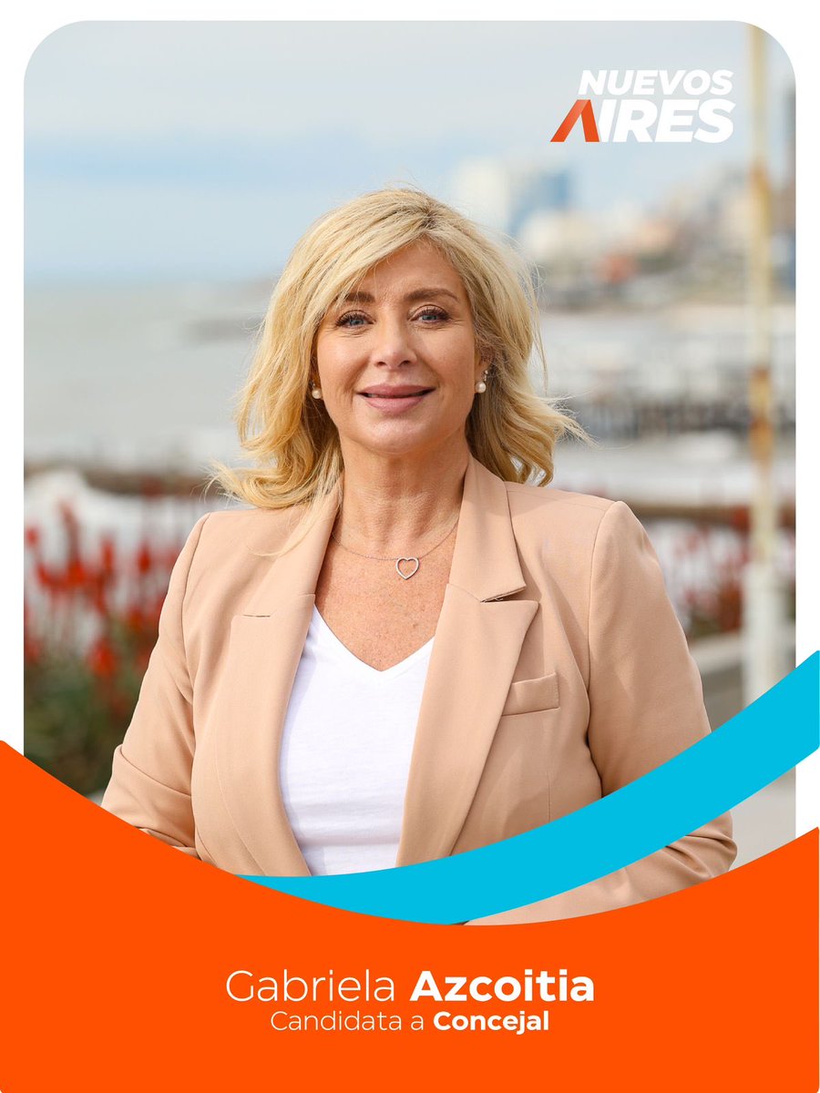 Este 7 de septiembre la acompaño junto a la lista Nuevos Aires. #GabrielaAzcoitia #NuevosAires #ConcejalMGP #Elecciones2025”@airesdemardelplata <a href="/gabyazcoitia/">Gabriela Azcoitia</a>